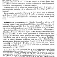 0097 - Page 93 - Soaria ou Saoria. Emploi médical [Amédée Dechambre] / Sobernheim (Joseph-Friedrich) [L. Hahn] (bibliographie) / Sobrarias (Juan) [L. Hahn]