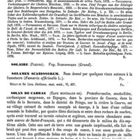 0200 - Page 196 - Sol [J. Mahé] (bibliographie) / Solaire (Plexus). Voy. Sympathique (Grand) / Solamen scabiosorum [G. Planchon] / Solan de Cabras (Eaux minérales de) [A. Rotureau]