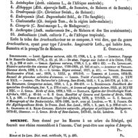 0636 - Page 632 - Soui-Mangas [E. Oustalet] (bibliographie) / Soukiou [G. Planchon] / Soulamea [H. Baillon]