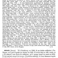 0735 - Page 731 - Spa (Eaux minérales et boues de) [A. Rotureau] (bibliographie) / Spach (Israel) [A. Dureau]