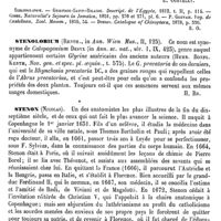0693 - Page 689 - Sténoderme [E. Oustalet] (bibliographie) / Stenolobium [H. Baillon] / Stenon (Nicolas) [A. Chéreau]