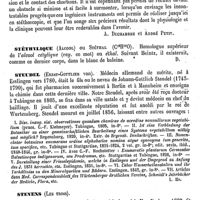 0086 - Page 82 - Stéthoscope [Amédée Dechambre, André Petit] / Stéthylique (Alcool) [Amédée Dechambre] / Steudel (Ernst-Gottlieb von) [L. Hahn] (bibliographie) / Stevens (Les trois) [L. Hahn]