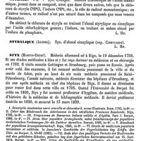 0480 - Page 476 - Styrolylique (Alcool) [L. Hahn] / Styrone [L. Hahn] / Styryle [L. Hahn] / Styrylique (Alcool) [L. Hahn] / Styx (Martin-Ernst) [L. Hahn] (bibliographie) / Suarez (Alonso) [L. Hahn] / Subbrachiens [H.-E. Sauvage]