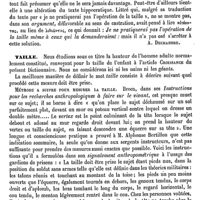 0585 - Page 581 - Taille (Chirurgie) [Amédée Dechambre] / Taille (Démographie) [Jacques Bertillon]