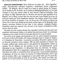 0401 - Page 397 - Téphrosie [Ed. Lefèvre] (bibliographie) / Teplicz-Trentschin (Eaux minérales et boues de) [A. Rotureau]