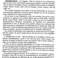 0417 - Page 413 - Térébenthine (Essence de). Pharmacologie [Edme Bourgoin] / Emploi médical. Voy. Térébenthine / Térébenthine / Chimie [Edme Bourgoin]