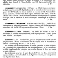 0068 - Page 64 - Tétraphényléthanes [L. Hahn] / Tétraphénylguanidine [L. Hahn] / Tétraphénylmélamine [L. Hahn] / Tétraphénylurée [L. Hahn] / Tétraphylles [Ed. Lefèvre]