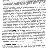 0083 - Page 79 - Thalassicolles [F. Henneguy] (bibliographie) / Thalassinidés [Ed. Lefèvre] / Thalassochelys [H.-E. Sauvage] / Thalès de Milet [Amédée Dechambre] / Thalia [Ed. Lefèvre]