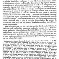 0142 - Page 138 - Thébaïne. Action physiologique [L. Hahn] / Emploi médical [L. Hahn] (bibliographie) / Thébénine / Chimie [Riche]