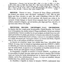 0415 - Page 411 - Thuya, Thuja (T.) [H. Baillon] (bibliographie) / Thuyène [Riche] / Thuyétine, Thuyine, Thuyétique (Acide), Thuyigénine [Riche]