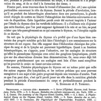 0445 - Page 441 - Thymus. Physiologie [G. Herrmann, F. Tourneux] (bibliographie)