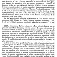 0715 - Page 711 - Tournesolia [Ed. Lefèvre] / Tourniquets. Voy. Compression / Tours. Voy. Nourrissons / Tourteau. Voy. Crabe / Tourtelle (Étienne) [L. Hahn] / Toux [L. Lereboullet, E. Ricklin]