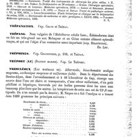 0087 - Page 83 - Trépan [Paul Villemin] (bibliographie) / Trépanation. Voy. Crâne et Trépan / Trépang [Ed. Lefèvre] / Tréphines. Voy. Craniotomie et Trépan / Tréport (Le) (Station marine). Voy. Le Tréport / Trescléoux (Eau minérale de) [A. Rotureau]