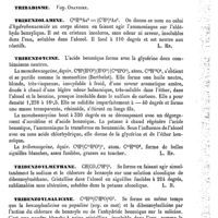 0099 - Page 95 - Trianosperma [Ed. Lefèvre] (bibliographie) / Triarachine [L. Hahn] / Tribadisme. Voy. Onanisme / Tribenzolamine [L. Hahn] / Tribenzoycine [L. Hahn] / Tribenzoylméthane [L. Hahn] / Tribenzoylsalicine [L. Hahn] / Tribenzylamine [L. Hahn]