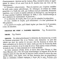 0310 - Page 306 - Truffes et Tubéracés. Bromatologie [Charles Éloy] / Truffes de cerf ou Fausses truffes. Voy. Élaphomycètes / Truie. Voy. Porcins / Truite [H.-E. Sauvage]