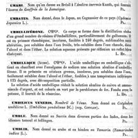 0058 - Page 54 - Ulve [Ed. Lefèvre] / Uma [G. Planchon] / Uma-biju [G. Planchon] / Umari [G. Planchon] / Umbates [G. Planchon] / Umbelliférone [L. Hahn] / Umbellique (Acide) [L. Hahn] / Umbilicus veneris [G. Planchon] / Umble [G. Planchon] / Umblir [G. Planchon] / Umbu [G. Planchon] (bibliographie)