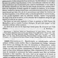 0638 - Page 634 - Ussat (Eaux minérales et boues d') [A. Rotureau] (bibliographie) / Usson (Eaux minérales d') [A. Rotureau] / Ussul [G. Planchon]