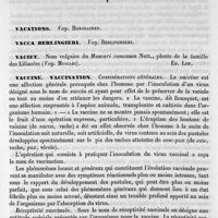 0133 - Page 129 - Vacations. Voy. Honoraires / Vacca Berlingieri. Voy. Berlinghieri / Vaciet [Ed. Lefèvre] / Vaccine, vaccination [Ernest Longet]