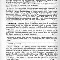 0632 - Page 628 - Vassé (Loys) ou Vassaeus [L. Hahn] / Vassès (Jean) [L. Hahn] (bibliographie) / Vatairea [G. Planchon] / Vater (Les deux) [L. Hahn]