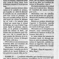 0399 - Page 401 - Lapeyronie (François de) / Lassis (S.)