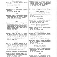 0093 - Page 93 - Documentation. Notes bibliographiques. Pharmacie - chimie - sciences naturelles. I. Dans les revues. I. Chimie analytique / II. Chimie biologique et biologie clinique