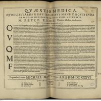 0001 - Page sans numérotation - Potéstne ex utero matris extinctae vivus infans suapte vi prodire in lucem ?