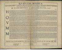 0001 - Page sans numérotation - An Epilepsiae, & Melancholiae Haemorrhoïdes salutares ?