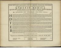 0001 - Page sans numérotation - An ut ab humore pituitoso & melancholico Epilepsia, sic à bilioso ?