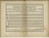 0001 - Page sans numérotation - Potestne parari Medicamentum αλιμον ?