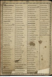 0001 - Page sans numérotation - [Index pour l'année 1662]