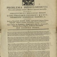 0001 - Page sans numérotation - Utrum animi pathemata remediis è Medicinâ depromptis sanari possint.
