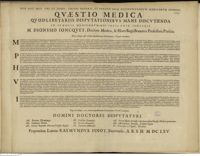 0001 - Page sans numérotation - Est-ne semper, & certum impedimentum Generationis, Veneris vinculum ?