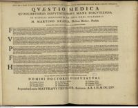 0001 - Page sans numérotation - An ineunte febre continuâ, unâ saevo dolore ventris, opii usus phlebotomiae praeferendus.