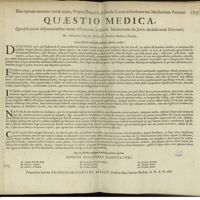 0001 - Page sans numérotation - An in febribus malignis dejectiones syncerae, malum ?