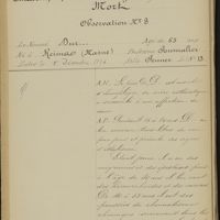 0107 - Page 53 - Artério-sclérose généralisée. Rhumatisme chronique, néphrite atrophique, hypertrophie du ventricule gauche, insuffisance cardio-rénale, anasarque, œdème et congestion pulmonaires. Mort. Observation N° 8