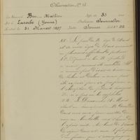 0089 - Page 40 - Pneumonie franche de la base droite. Ethylisme. Observation N° 16