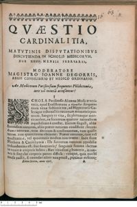 0001 - Page [1] - An Medicorum Parisiensium frequentes Phlebotomiae, jure vel injurià accusantur ?