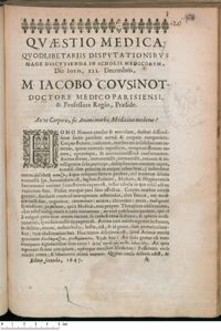 0001 - Page 1 - An ut Corporis, sic Animi morbis Medicina medetur ?