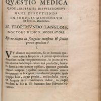 0001 - Page 1 - Est-ne aliqua in sanguine menstruo & semine prava qualitas ?