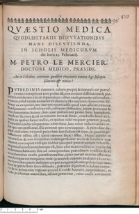 0001 - Page 1 - An in Febribus continuis quaelibet evacuatio naturae lege suscepta salutaris & critica ?