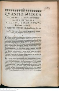 0001 - Page 1 - Potest-ne infans per plures annos in utero matris ejusque tubis sanâ superstite muliere conservari ?