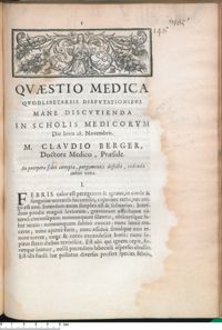 0001 - Page 1 - An puerperae febri correptae, purgamentis defectae, caedendae cubiti venae.