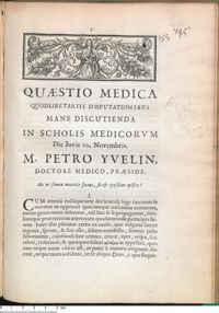 0001 - Page 1 - An ut semen materia foetus, sic & ejusdem opifex ?