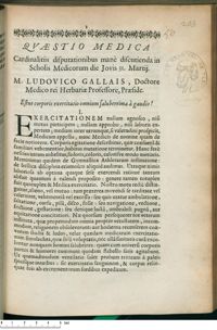 0001 - Page 1 - Estne corporis exercitatio omnium saluberrima à gaudio ?