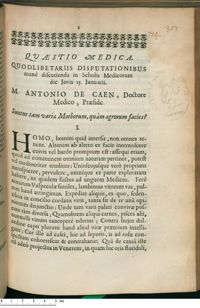 0001 - Page 1 - Suntne tam variae Morborum, quàm aegrorum facies ?