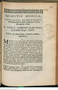 0001 - Page 1 - An sanis, & aegrotis benigna & simplicia alimenta, medicamenta ?