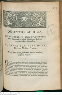 0001 - Page 1 - An , si suus cuique praestitutus sit vitae terminus, necessaria Medicina ?