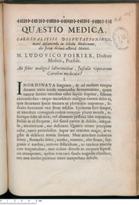 0001 - Page 1 - An febre malignâ laborantibus, Juscula viperarum Carnibus medicata ?