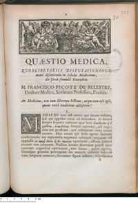 0001 - Page 1 - An Medicina, non tam librorum lectione, neque tam usu ipso, quam verâ traditione addiscitur ?