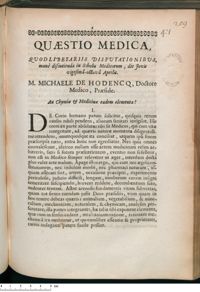 0001 - Page 1 - An Chymiae & Medecinae eadem elementa ?